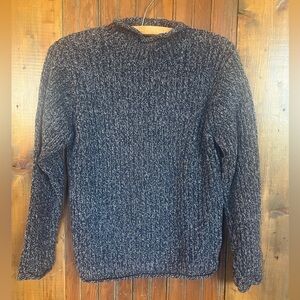 The Children's Place Navy and White Heathered Rollneck Sweater Size 7/8